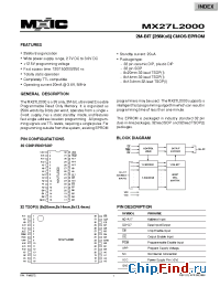 Datasheet MX27L2000MI-12 manufacturer Macronix